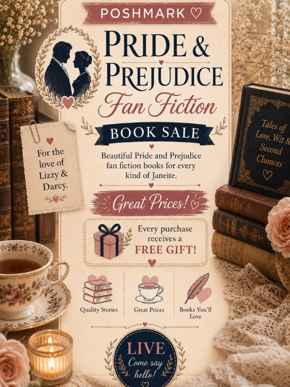 Pride and Prejudice Fan Fiction Books FREE GIFT Flyer